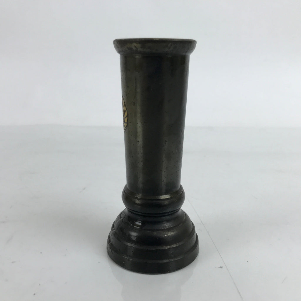 Japanese Buddhist Altar Fitting Metal Incense Holder Vtg Senkousashi Mon BA398