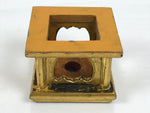 Japanese Buddhist Altar Fitting Metal Orin Bell Singing Bowl Wood Stand BA903