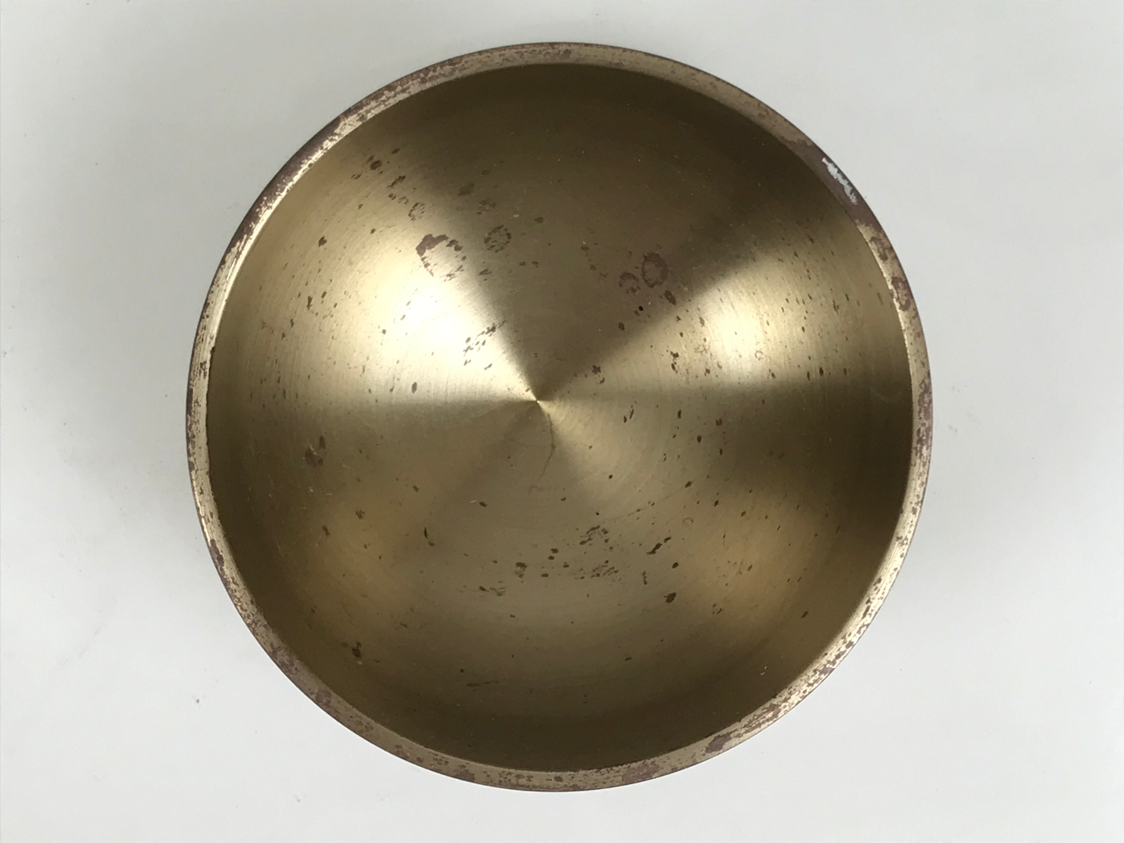 Japanese Buddhist Altar Fitting Metal Orin Bell Singing Bowl Wood Stand BA903