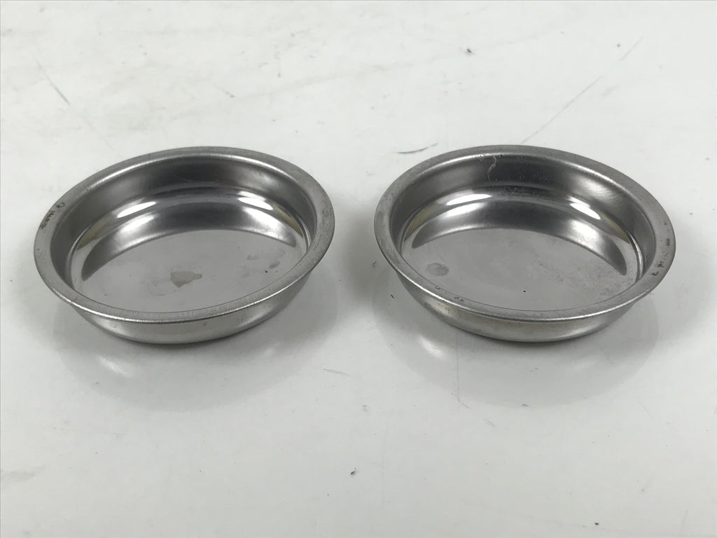 Japanese Buddhist Altar Fitting Metal Rice Offering Cup 2pc Butsugu Brown BA668