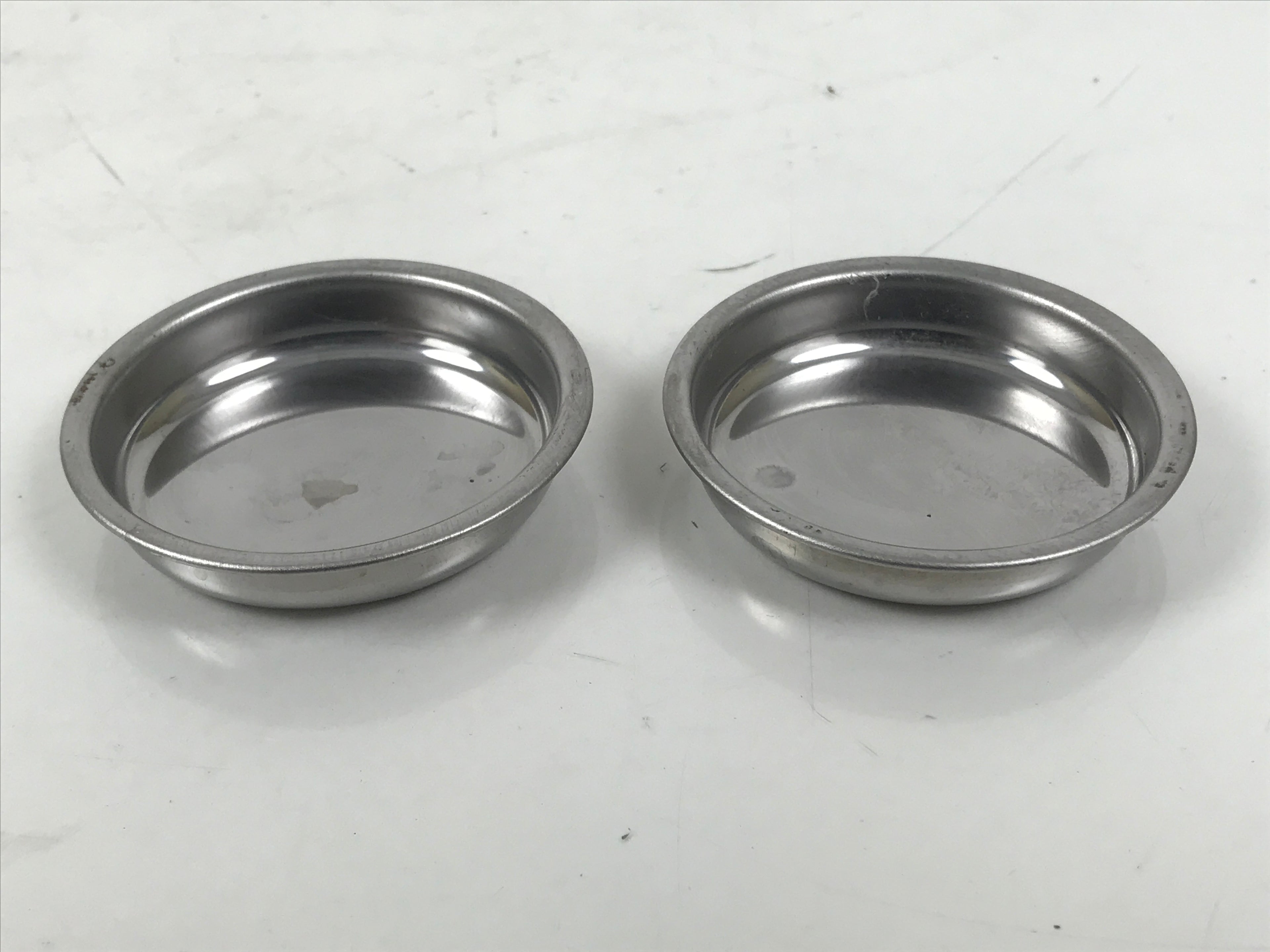 Japanese Buddhist Altar Fitting Metal Rice Offering Cup 2pc Butsugu Brown BA668
