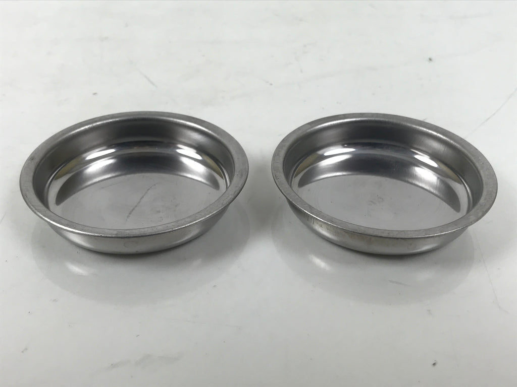 Japanese Buddhist Altar Fitting Metal Rice Offering Cup 2pc Butsugu Brown BA669