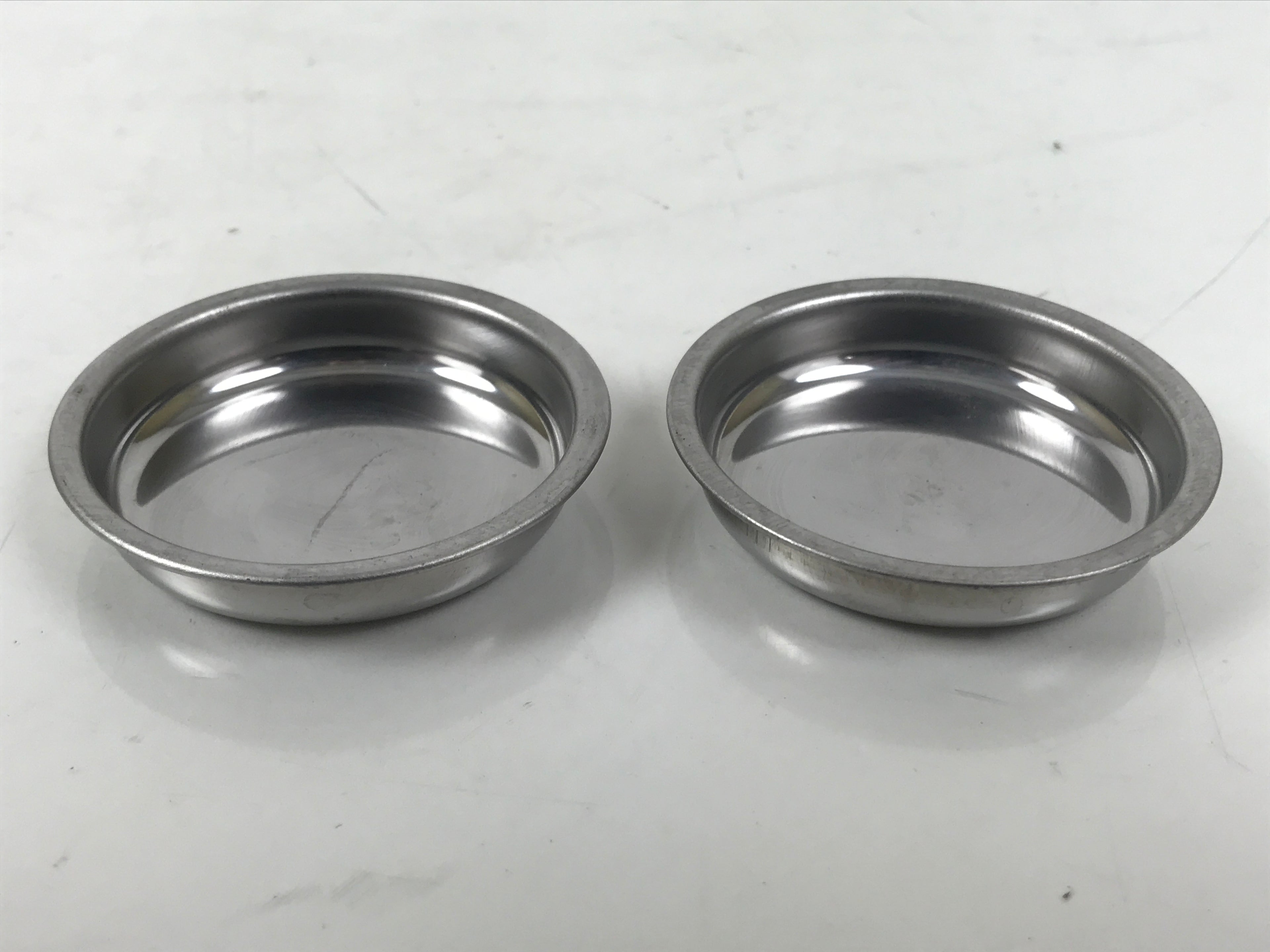 Japanese Buddhist Altar Fitting Metal Rice Offering Cup 2pc Butsugu Brown BA669