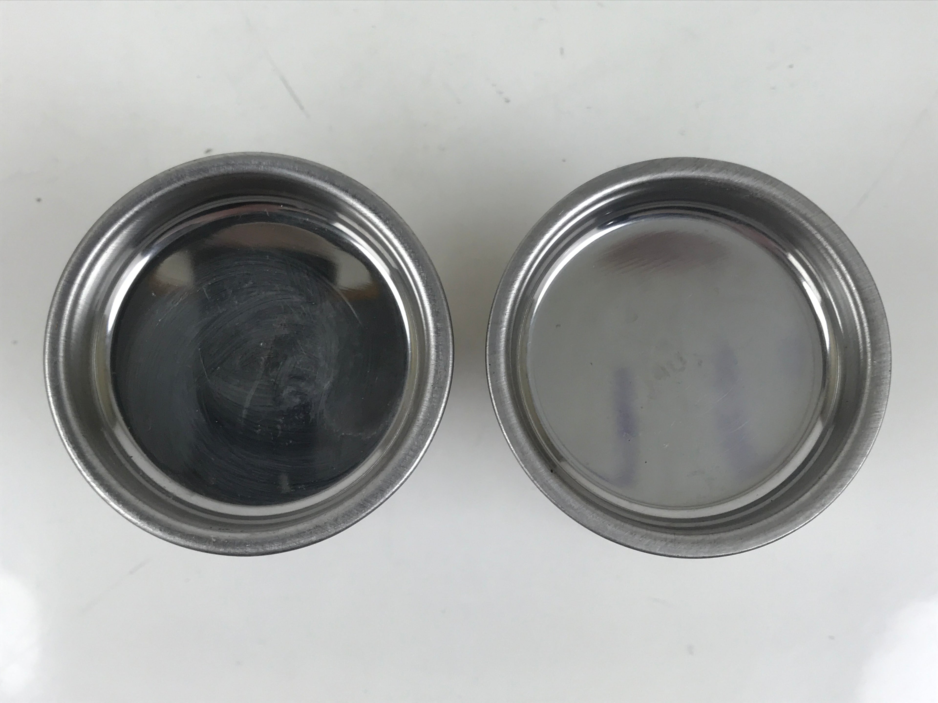 Japanese Buddhist Altar Fitting Metal Rice Offering Cup 2pc Butsugu Brown BA669