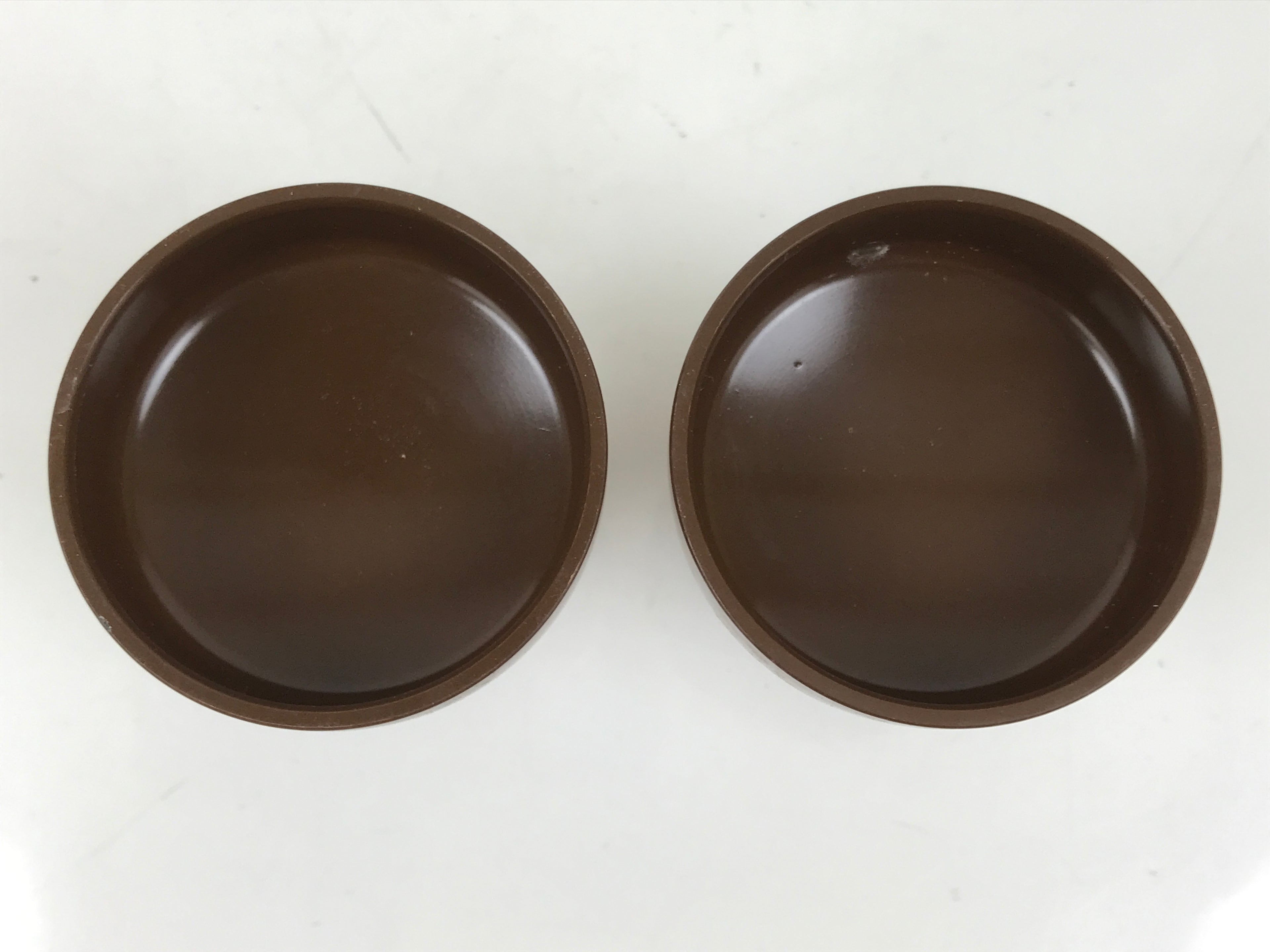 Japanese Buddhist Altar Fitting Metal Rice Offering Cup 2pc Butsugu Brown BA669