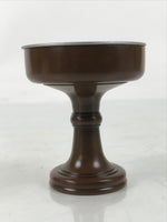 Japanese Buddhist Altar Fitting Metal Rice Offering Cup Vtg Butsugu Brown BA670