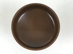 Japanese Buddhist Altar Fitting Metal Rice Offering Cup Vtg Butsugu Brown BA670