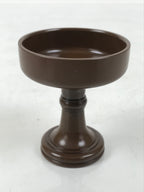 Japanese Buddhist Altar Fitting Metal Rice Offering Cup Vtg Butsugu Brown BA670