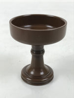 Japanese Buddhist Altar Fitting Metal Rice Offering Cup Vtg Butsugu Brown BA670