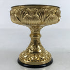 Japanese Buddhist Altar Fitting Metal Rice Offering Cup Vtg Butsugu Gold BA344