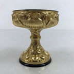 Japanese Buddhist Altar Fitting Metal Rice Offering Cup Vtg Butsugu Gold BA344