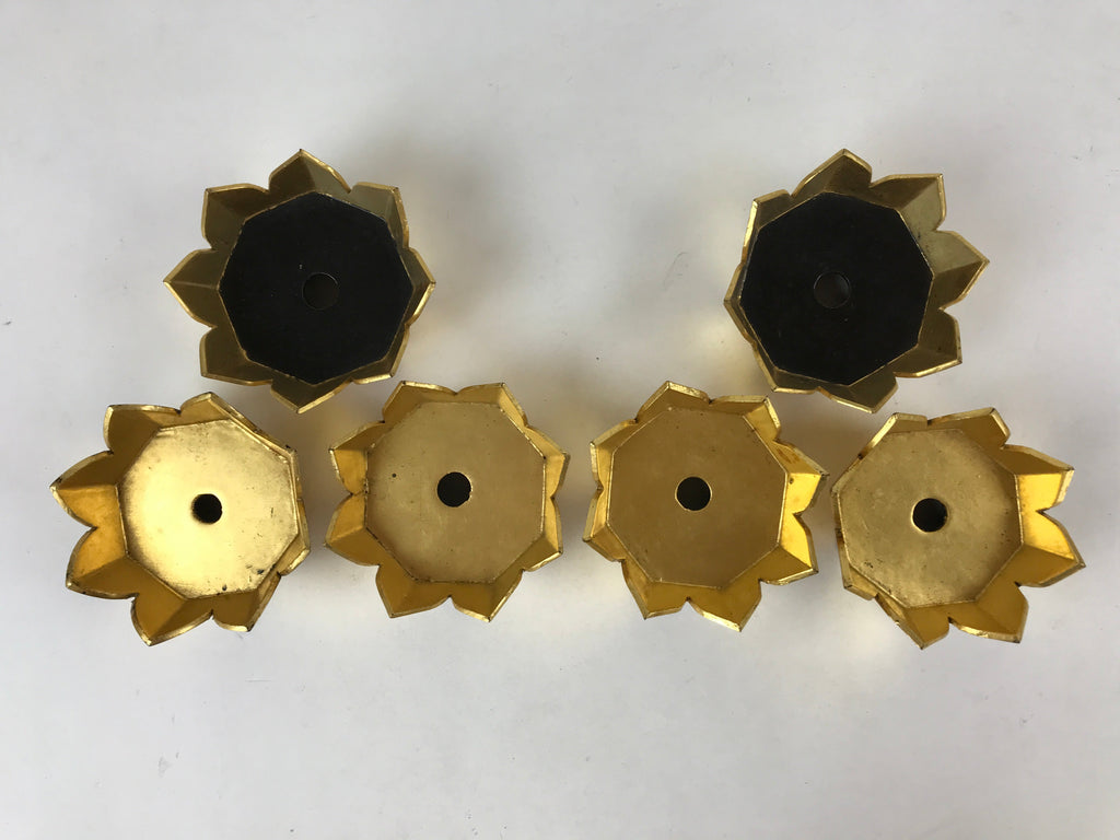 Japanese Buddhist Altar Fitting Octagon Offering Stand Kuge 6pc Wood Box BA171