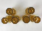 Japanese Buddhist Altar Fitting Octagon Offering Stand Kuge 6pc Wood Box BA171