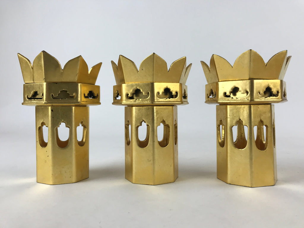 Japanese Buddhist Altar Fitting Octagon Offering Stand Kuge 6pc Wood Box BA171