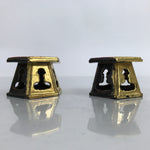 Japanese Buddhist Altar Fitting Offering Cup Stand 2pc Bukki Butsugu Gold BA391