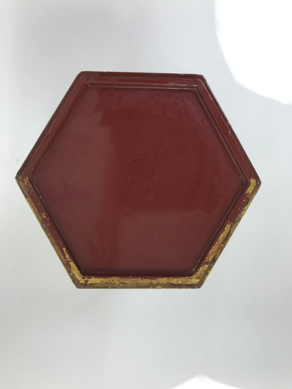 Japanese Buddhist Altar Fitting Offering Cup Stand Bukki Butsugu Gold Red BA734