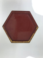 Japanese Buddhist Altar Fitting Offering Cup Stand Bukki Butsugu Gold Red BA734