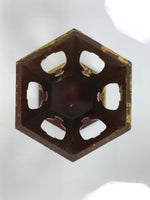 Japanese Buddhist Altar Fitting Offering Cup Stand Bukki Butsugu Gold Red BA734