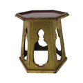 Japanese Buddhist Altar Fitting Offering Cup Stand Bukki Butsugu Gold Red BA734