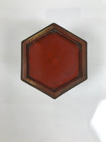 Japanese Buddhist Altar Fitting Offering Cup Stand Bukki Butsugu Gold Red BA736