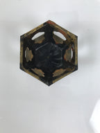 Japanese Buddhist Altar Fitting Offering Cup Stand Bukki Butsugu Gold Red BA736