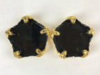 Japanese Buddhist Altar Fitting Offering Cup Stand Vtg 2pc Bukki Black BA159