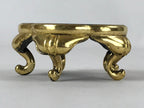 Japanese Buddhist Altar Fitting Offering Cup Stand Vtg Bukki Black Gold BA190