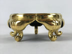 Japanese Buddhist Altar Fitting Offering Cup Stand Vtg Bukki Black Gold BA191