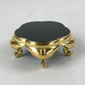 Japanese Buddhist Altar Fitting Offering Cup Stand Vtg Bukki Black Gold BA191