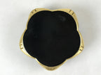 Japanese Buddhist Altar Fitting Offering Cup Stand Vtg Bukki Black Gold BA192