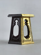 Japanese Buddhist Altar Fitting Offering Cup Stand Vtg Bukki Butsugu Gold BA28