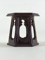 Japanese Buddhist Altar Fitting Offering Cup Stand Vtg Bukki Butsugu Gold BA28