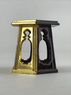 Japanese Buddhist Altar Fitting Offering Cup Stand Vtg Bukki Butsugu Gold BA28