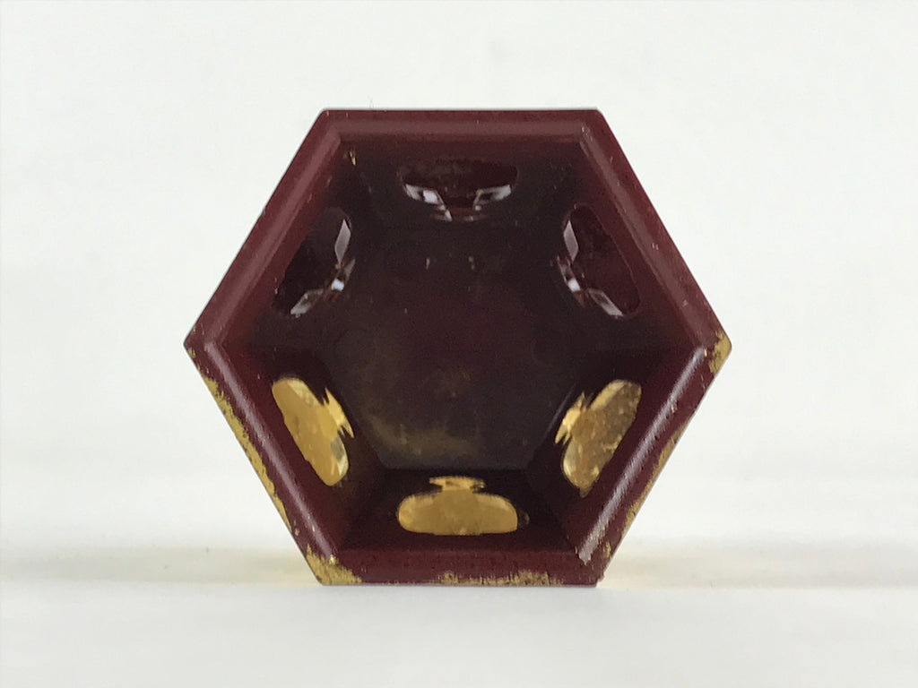 Japanese Buddhist Altar Fitting Offering Cup Stand Vtg Bukki Butsugu Gold BA28