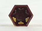 Japanese Buddhist Altar Fitting Offering Cup Stand Vtg Bukki Butsugu Gold BA28