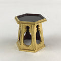 Japanese Buddhist Altar Fitting Offering Cup Stand Vtg Bukki Butsugu Gold BA28
