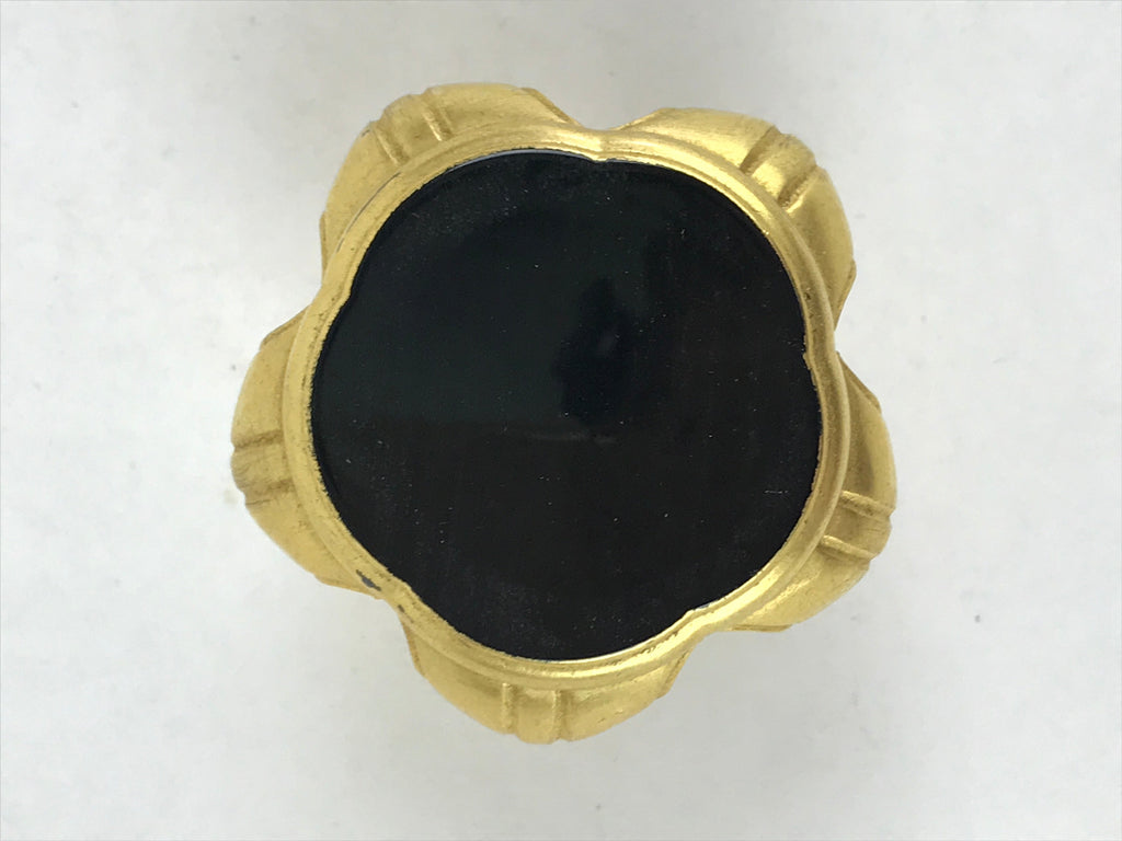 Japanese Buddhist Altar Fitting Offering Cup Stand Vtg Bukki Butsugu Gold BA31