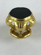 Japanese Buddhist Altar Fitting Offering Cup Stand Vtg Bukki Butsugu Gold BA31