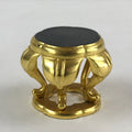 Japanese Buddhist Altar Fitting Offering Cup Stand Vtg Bukki Butsugu Gold BA31