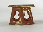 Japanese Buddhist Altar Fitting Offering Cup Stand Vtg Bukki Butsugu Red BA106