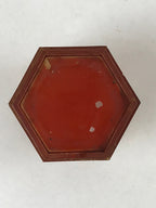Japanese Buddhist Altar Fitting Offering Cup Stand Vtg Bukki Butsugu Red BA106