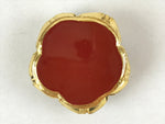 Japanese Buddhist Altar Fitting Offering Cup Stand Vtg Bukki Red Gold BA163