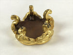 Japanese Buddhist Altar Fitting Offering Cup Stand Vtg Bukki Red Gold BA163