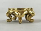 Japanese Buddhist Altar Fitting Offering Cup Stand Vtg Bukki Red Gold BA163