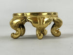 Japanese Buddhist Altar Fitting Offering Cup Stand Vtg Bukki Red Gold BA163