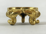 Japanese Buddhist Altar Fitting Offering Cup Stand Vtg Bukki Red Gold BA163