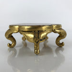 Japanese Buddhist Altar Fitting Offering Cup Stand Vtg Bukki Red Gold BA301