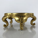 Japanese Buddhist Altar Fitting Offering Cup Stand Vtg Bukki Red Gold BA301