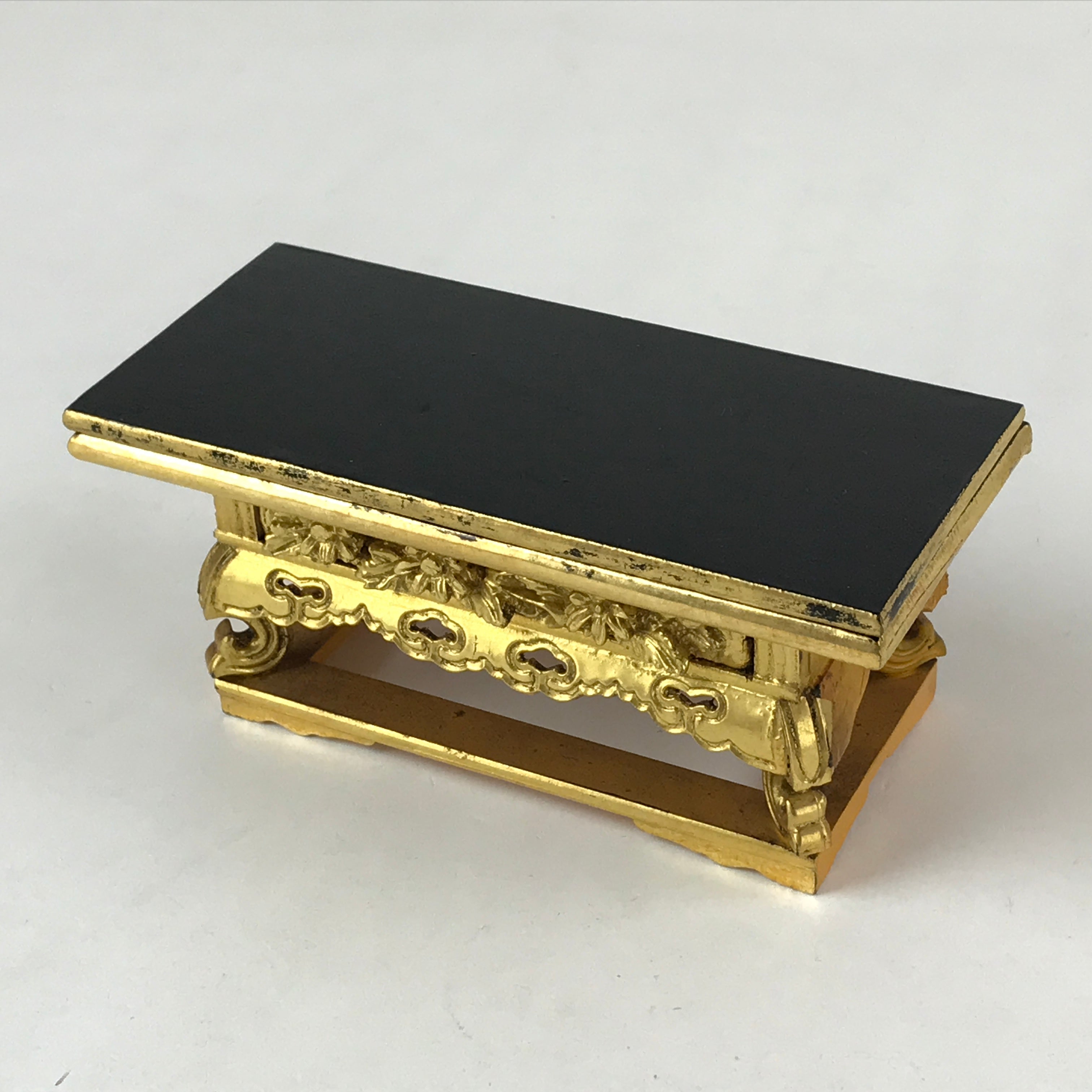 Japanese Buddhist Altar Fitting Offering Table Vtg Maejyoku Uwajyoku Gold BA206