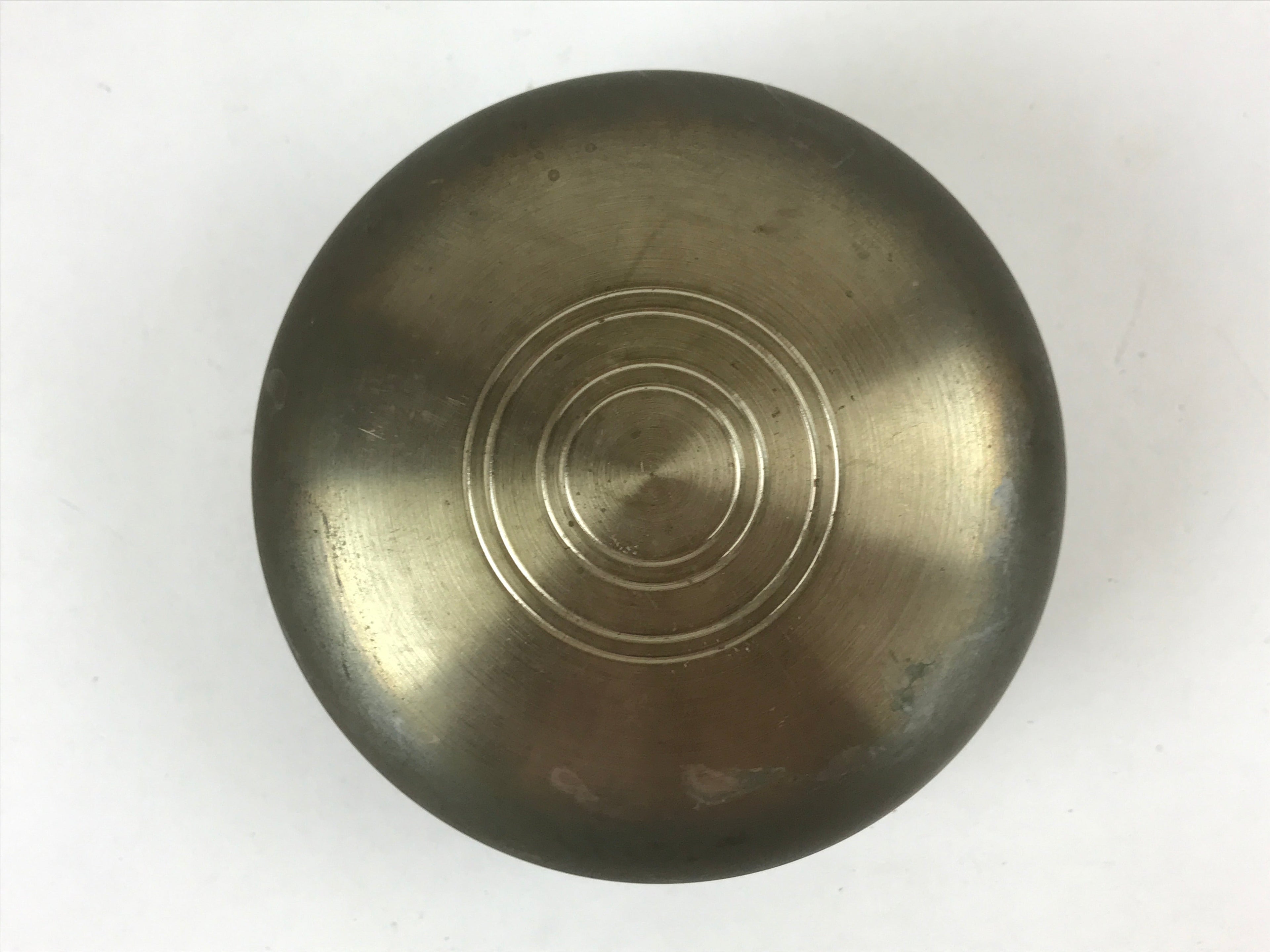 Japanese Buddhist Altar Fitting Orin Bell Singing Bowl Vtg Lacquered Stand BA127
